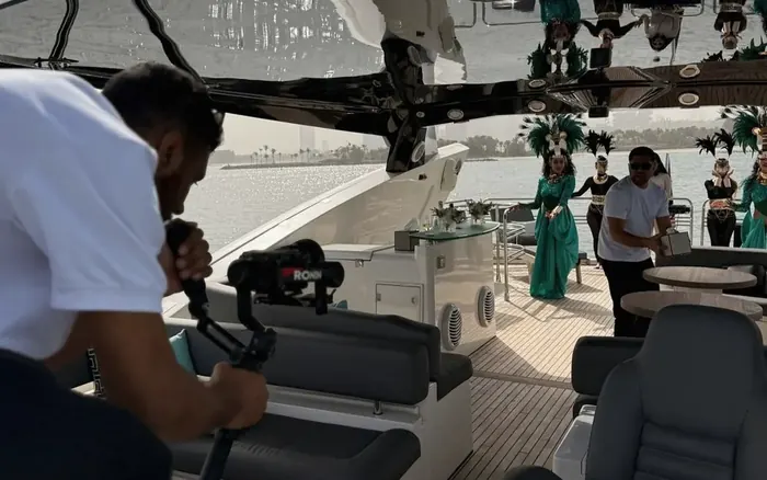 Photo and video on a luxury yacht charter Dubai